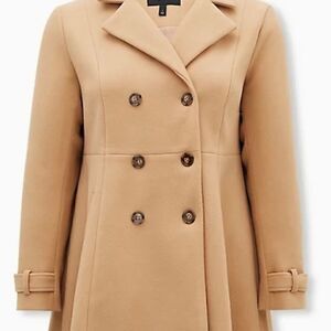 Torrid high low womens double breasted coat. NWT size 6X